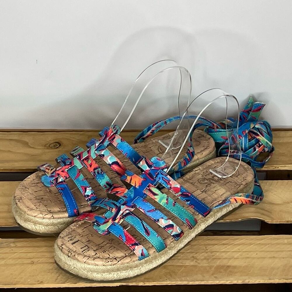 Circus by Sam Edelman Multicolor Blue Strappy Espadrille Sandals